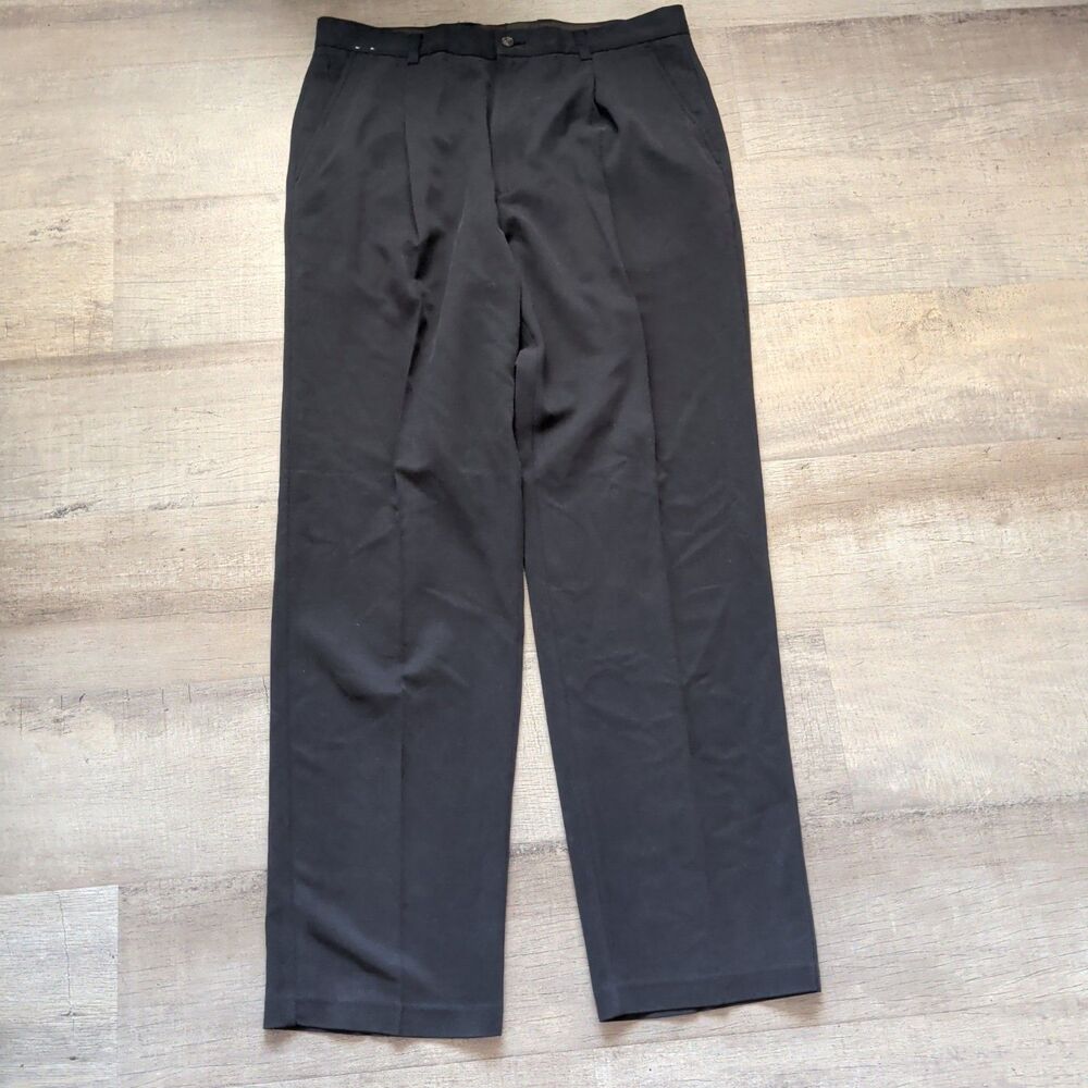 ​Tommy Bahama Relax Men’s 100% Silk Pleated Dress Pants Black Size 35x34